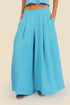 Extra wide leg pants in linen
